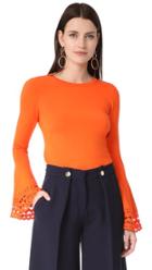 Milly Cutout Flare Sleeve Pullover