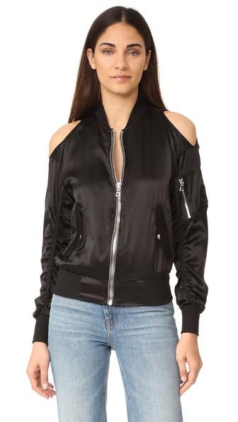 Rta Jester Cold Shoulder Bomber Jacket