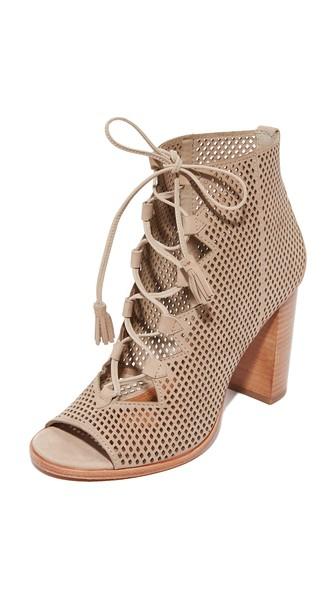 Frye Gabby Perf Ghillie Open Toe Booties