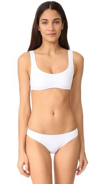 Solid Striped Elle Bikini Top