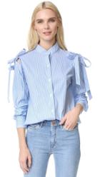 Clu Open Shoulder Shirt With Bow