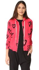 Sundry Hearts All Over Zip Hoodie