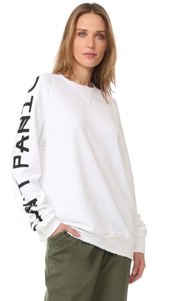 Baja East Don T Panic Long Sleeve Sweatshirt