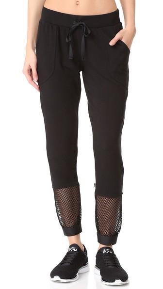 Terez Crop Fishnet Sweatpants