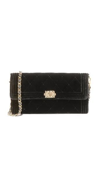 What Goes Around Comes Around Chanel Velour Bag Previously Owned 