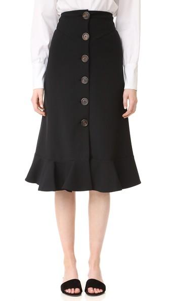 A W A K E Button Front Skirt