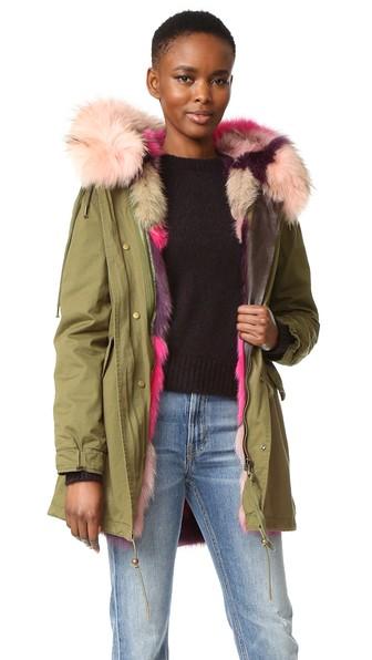 Mila Furs Jenny Rose Melange Parka