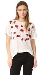 Banner Day Embroidered Poppies Tee