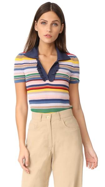 Alice Olivia Martha Stripe Polo