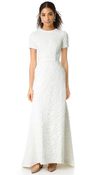 Self Portrait White Roses Gown