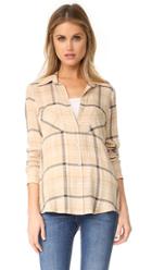 L Agence Denise Contrast Back Shirt