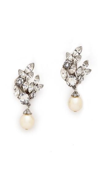 Ben Amun Crystal Imitation Pearl Earrings