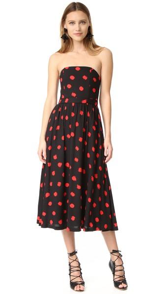 Alice Olivia Belva Strapless Midi Dress