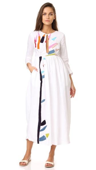 Mara Hoffman Embroidered Midi Dress