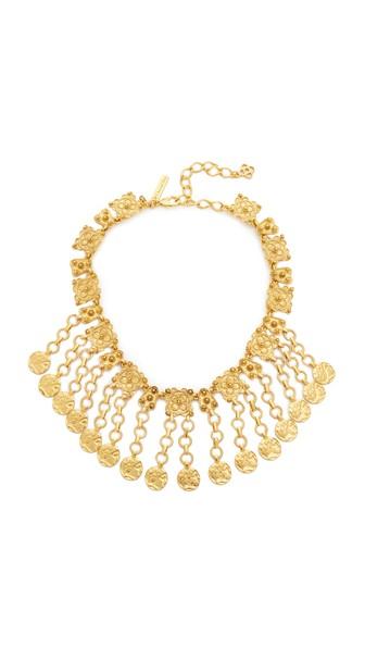 Oscar De La Renta Charm Coin Necklace