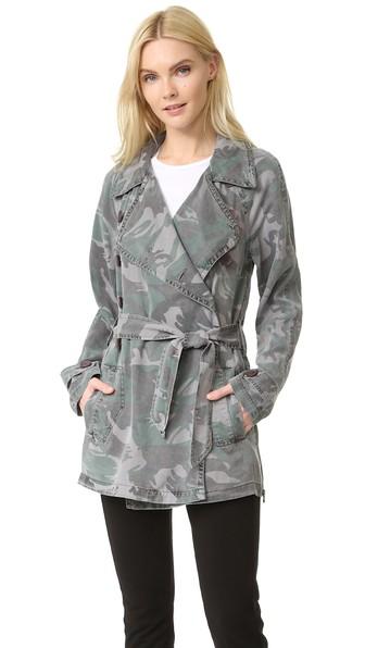 Pam Gela Camo Trench Coat
