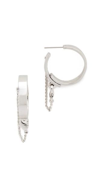 Eddie Borgo Thin Safety Chain Hoops