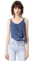 Mcq Alexander Mcqueen Denim Knot Top