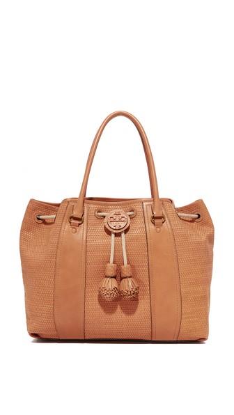 Tory Burch Amalfi Woven Drawstring Tote