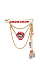 Marc Jacobs Lips In Lips Brooch