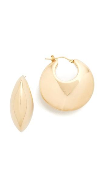 Soave Oro Bombe Round Hoop Earrings