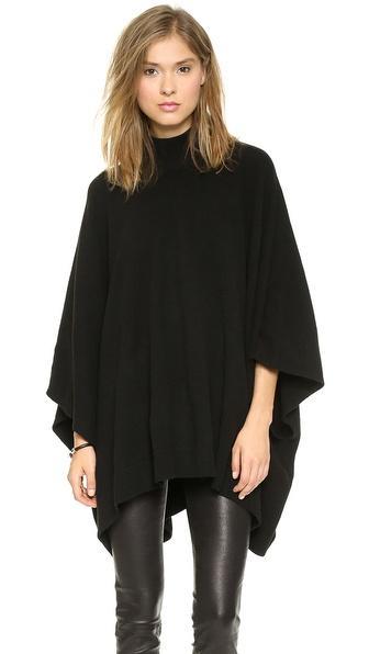 Theory Lorywash Poncho - Black