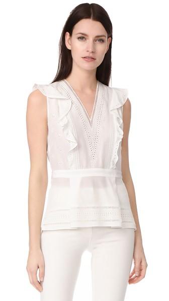 Veronica Beard Brooke V Neck Top