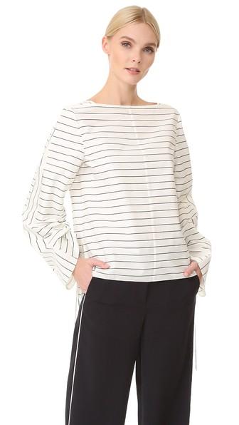 Tibi Sculpted Boat Neck Top