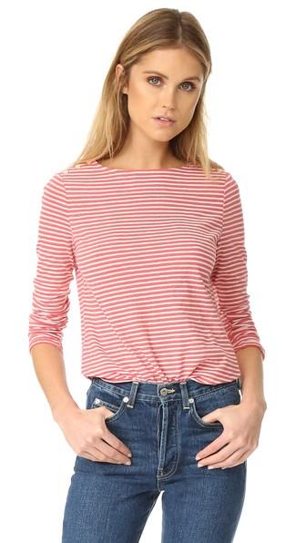 La Vie Rebecca Taylor Long Sleeve Striped Tee