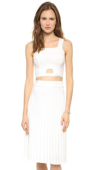 Joa White Crop Top - White