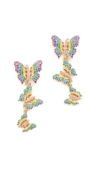 Noir Jewelry Butterfly Linear Drop Earrings