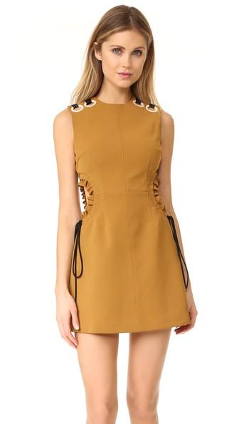 Self Portrait Cutout Eyelet Mini Dress