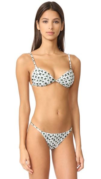 Milly Palm Print Elba Bikini Top