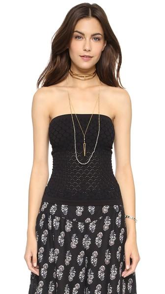 Free People Seamless Diamond Textured Tube Top