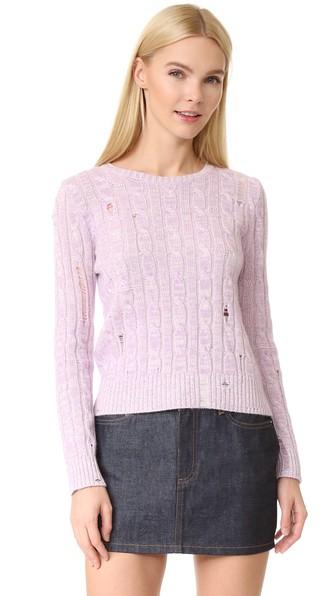 Marc Jacobs Marled Cable Crew Sweater