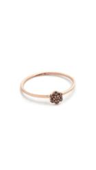Blanca Monros Gomez Black Diamond Small Rosette Stacking Ring