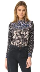 Rebecca Taylor Patched Print Top