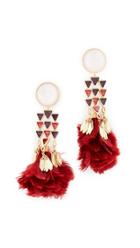Tory Burch Tropical Creature Feather Chandelier Earrings
