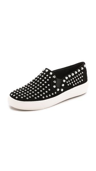 Sam Edelman Braxton Studded Slip On Sneakers - Black