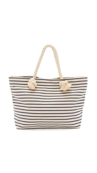 Hat Attack Perfect Tote - Navy Stripe