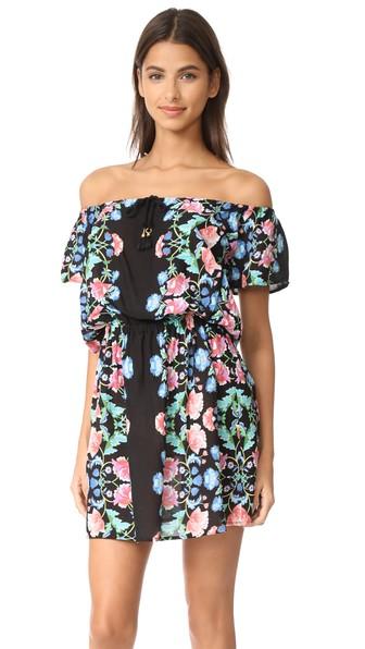 Nanette Lepore Damask Floral Off Shoulder Cover Up