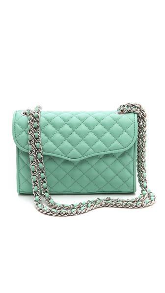 Rebecca Minkoff Quilted Mini Affair Cross Body Bag - Minty