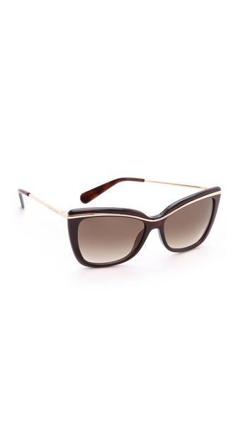 Marc Jacobs Sunglasses Glitter Stripe Sunglasses - Dark Havana/brown Gradient