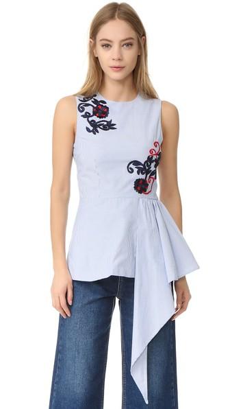 Suno Cascaded Sleeveless Top