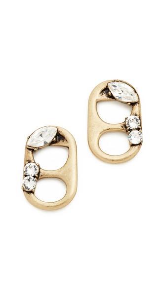 Marc Jacobs Strass Soda Lid Stud Earrings