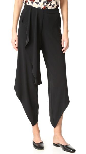 Haute Hippie Drapey Ruffle Pants