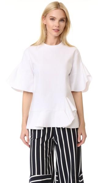 Goen J Ruffled Jersey Top
