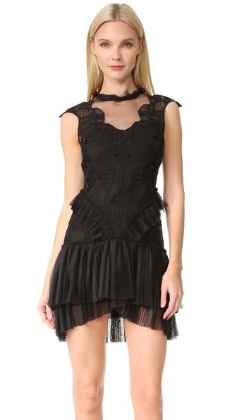 Jonathan Simkhai Delicate Layered Ruffle Contour Dress