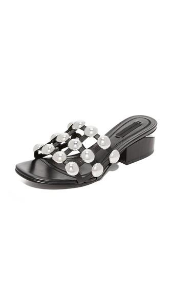 Alexander Wang Dome Stud Lou Mid Heel Mules