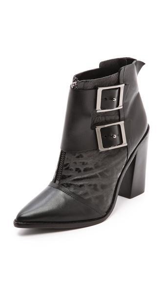 Tibi Piper Ankle Booties - Black